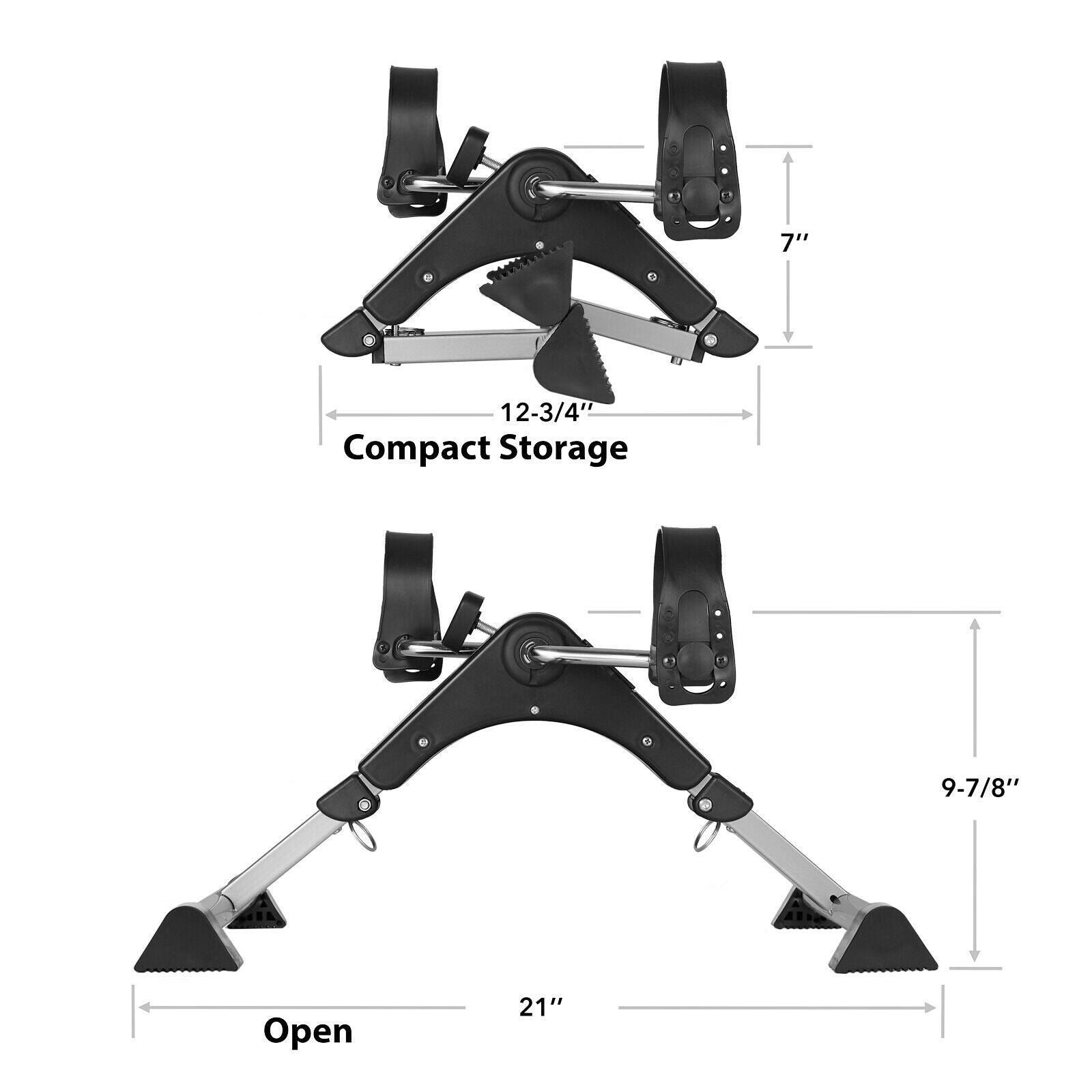 Foldable Under Desk Pedal Exerciser Mini Home Gym Bike