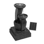 3 Tier Solar Powered Water Fountain Bird Bath with LED Light