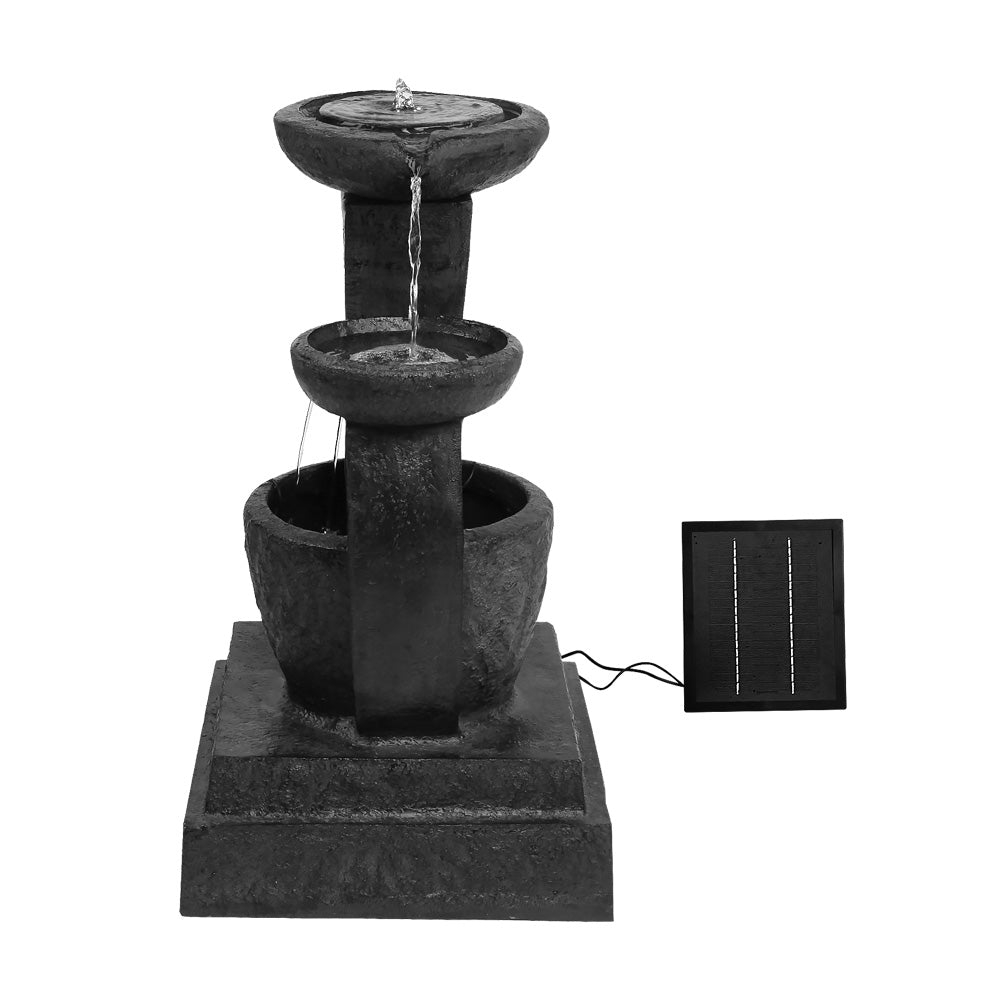 3 Tier Solar Powered Water Fountain Bird Bath with LED Light – Liviz Dream