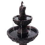 Gardeon Water Solar Fountain Outdoor Bird Bath Peacock Cascading