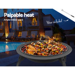 Outdoor Fire Pit BBQ Charcoal Grill Smoker Portable Camping Garden 30"