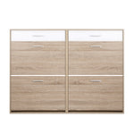 Artiss 2 Tier Shoe Cabinet - Wood