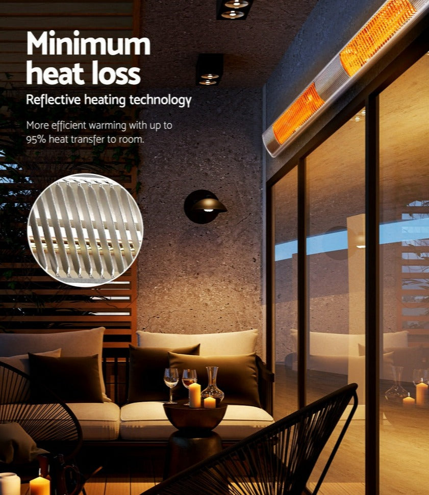 Electric Infrared Indoor Outdoor Heater Radiant Strip Halogen