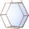 Hexagon Hanging Mirror Rose Gold Colour