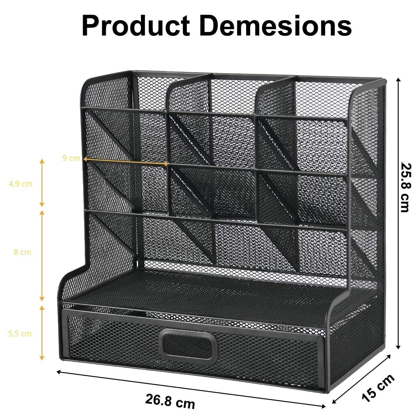 Multi-Functional Mesh Desk Organizer for School and Home Office