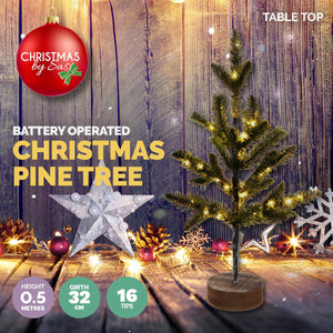 50cm Table Top Christmas Tree Warm White LED Lighting