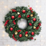 Jingle Jollys Christmas Wreath 60cm Xmas Tree Decoration Green