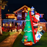 Jingle Jollys Inflatable Christmas Tree Santa 1.8M Decorations Outdoor LED Light